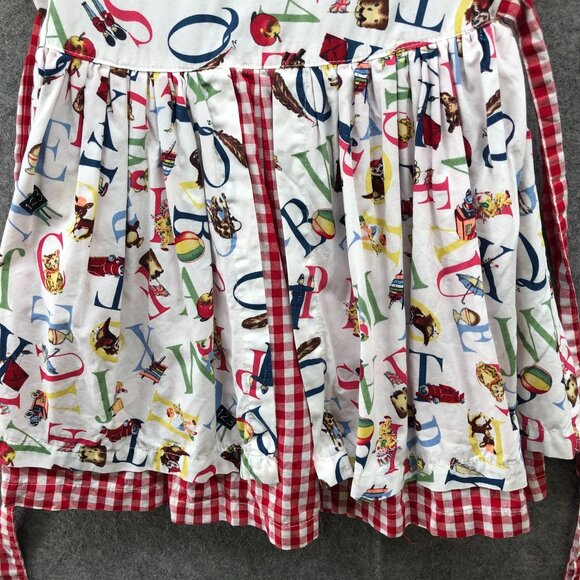 Powell Craft Girls 2T-3T Alphabet Dress Sleeveless Collared Ruffle Retro - Picture 4 of 9